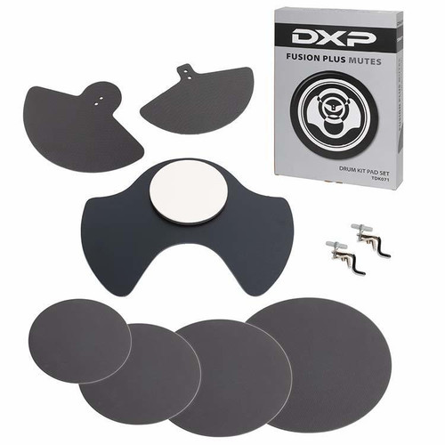 DXP Fusion Plus 7-Piece Rubber Drum and Cymbal Mute Set for Acoustic Drum Kits