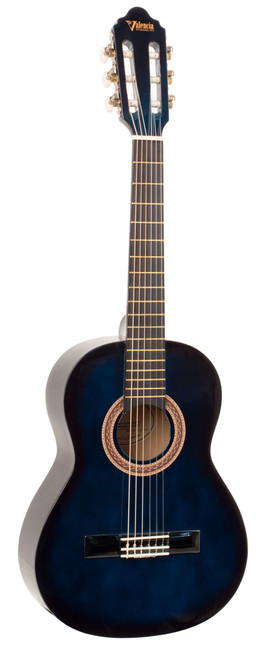 VC102BUS Series 100 Classical Guitar - 1/2 Size Blue Sunburst Gloss