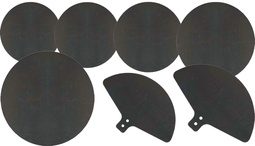 DXP TDK066 Rock Set of Soft Rubber Drum Kit Pad Practice Mutes - 7 piece