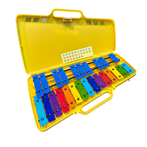 Angel Glockenspiel 25-Note Rainbow Keys w/ Mallets