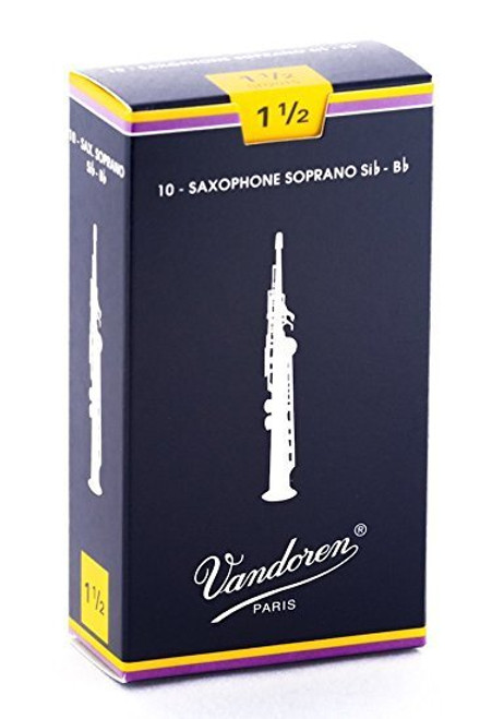 Vandoren Traditional Soprano Saxophone Reeds 1.5 - 10 Box