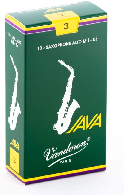 Vandoren Java Alto Saxophone Reeds - 3.5 Strength, Box of 10