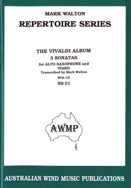 Vivaldi Album Alto Sax/Piano Book + CD