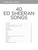 Really Easy Piano – 40 Ed Sheeran Songs songbook featuring easy piano arrangements with chords and lyrics for Ed Sheeran hits including Shape of You, Perfect, and Thinking Out Loud. Really Easy Piano – 40 Ed Sheeran Songs songbook featuring easy piano arrangements with chords and lyrics for Ed Sheeran hits including Shape of You, Perfect, and Thinking Out Loud.