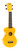 Mahalo MR1YW Rainbow Series soprano ukulele in Yellow gloss finish.