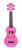 Mahalo Smiley Face Soprano Ukulele - Pink