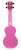 Mahalo Smiley Face Soprano Ukulele - Pink