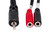 YMM-261 Stereo Breakout Cable - 3.5mm TRS to Left and Right 3.5mm TS Female Connectors