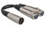 HOSA YXF-101.5 Y Cable Dual XLR3F to XLR3M 18in