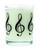 Glass Tumbler with Black Treble Clef Imprint
