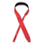 Colonial Leather double suede guitar strap red front view on white background