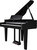 Roland GP-6 Mini Digital Grand Piano - Polished Ebony