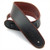 GUITAR STRAP LEATHER BLK WITH BRN PIPING DSL STRAPS