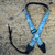 UKULELE STRAP - ABORIGINAL YAKE AQUA Colonial Leather