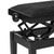 Stagg Piano Bench w/ Velvet Top - Matte Black Finish