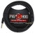 Pig Hog Instrument Cable Black Woven 20FT Right Angle FRONT