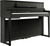 Roland LX5 Upright Digital Piano & Stool - Charcoal Black Side Angle