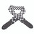 Digital Print Square Checker Black + White Guitar Strap