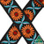 Orange Daisy Jacquard 50mm Webbing Guitar Strap
