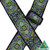 Trumpet Flowers Jacquard Webbing Guitar Strap - Blue