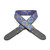 DSL Jacquard Weave Saba Guitar Strap - Gold Blue