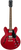 SX Semi-Hollow Electric Guitar in Transparent Red