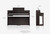 Roland HP704 SuperNATURAL Digital Piano in White with matching bench, PHA-50 keyboard, four-speaker projection system, and elegant slim cabinet design.