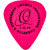 Pack of 12 Ortega S-Tech guitar picks in pink, 0.50 mm thickness, featuring a granular textured surface for enhanced grip.