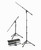 Portastand Compact Microphone Stand with boom and bag. Extends over 180cm with standard 5/8"-27 thread. Portable and gig-ready.