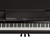 Roland LX-6 digital upright piano in dark rosewood finish with matching bench and hybrid grand keyboard.
