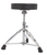 DXP heavy duty drum throne with double-braced legs, worm screw height adjustment and padded seat for comfortable drumming.