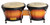 Mano Percussion MP1900NA sunburst wood bongos front view