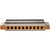 Traditional Hohner blues harmonica with pearwood comb front