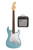 SX HSS Electric Guitar and 10-Watt Amplifier Starter Pack in Metallic Ice Blue