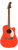 Fender California Standard Redondo CE dreadnought acoustic-electric guitar in Fiesta Red with six-in-line Fender headstock.