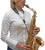 BG Sax A + T + S: Leather Neck Strap, ABS Adjuster & Snap Hook - Black