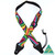 Colonial Leather Ukulele Jacquard Strap - Multi Coloured Psychedelic