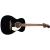 Fender California Deluxe Monterey E Acoustic-Electric Guitar (Black with Ivory Pickguard)
