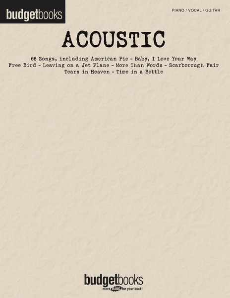 ACOUSTIC PVG Budget Books