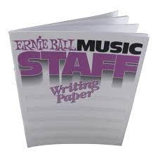 Ernie Ball Music Staff Writing Paper – Manuscript for Guitar