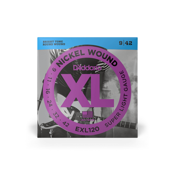 D'Addario EXL120 Nickel Wound Electric Guitar Strings Super-Light 09-42