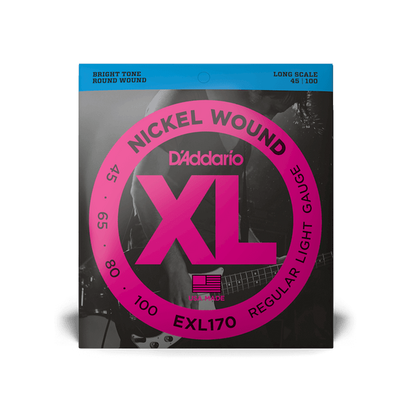 EXL170 Nickel Wound Bass Guitar Strings - Light - 45-100 - Long Scale