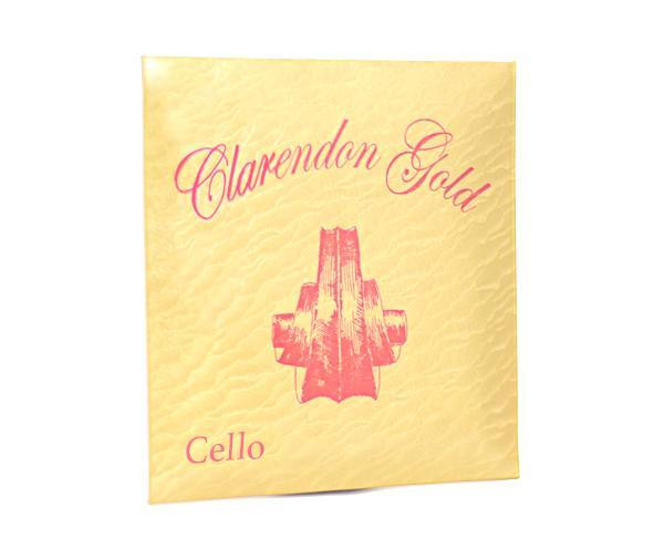 Clarendon Gold 4/4 size cello C string in retail packaging for student cello instruments.