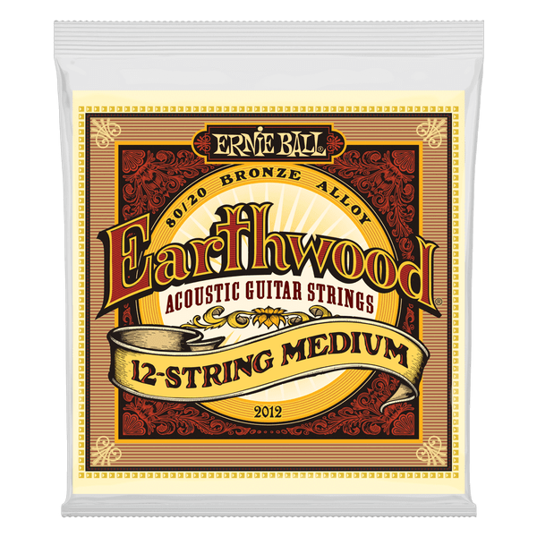 Earthwood Medium 12-String 80/20 Bronze Acoustic Guitar Strings - 11-28 Gauge ERNIE BALL