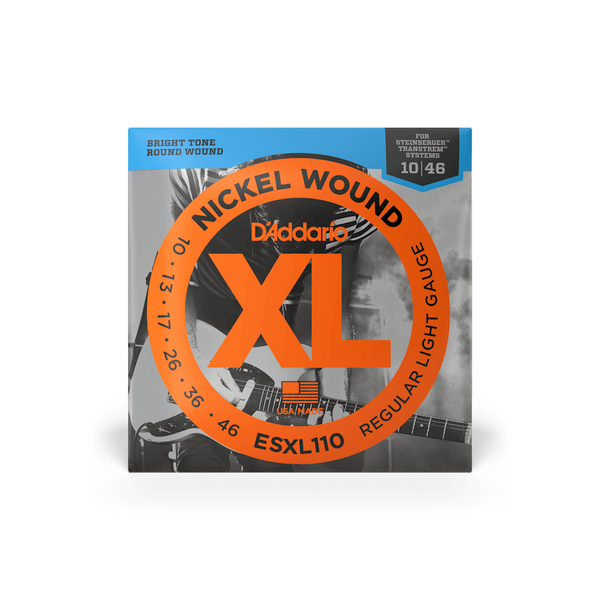 D'Addario ESXL110 Nickel Wound Electric Guitar Strings Regular Light Double Ball End 10-46 FRONT