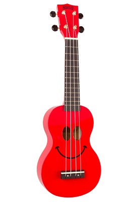 UKULELE SMILEY FACE RED
