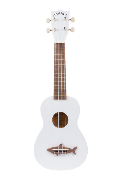 Makala Shark Soprano Ukulele - White (MK-SS/WHT)