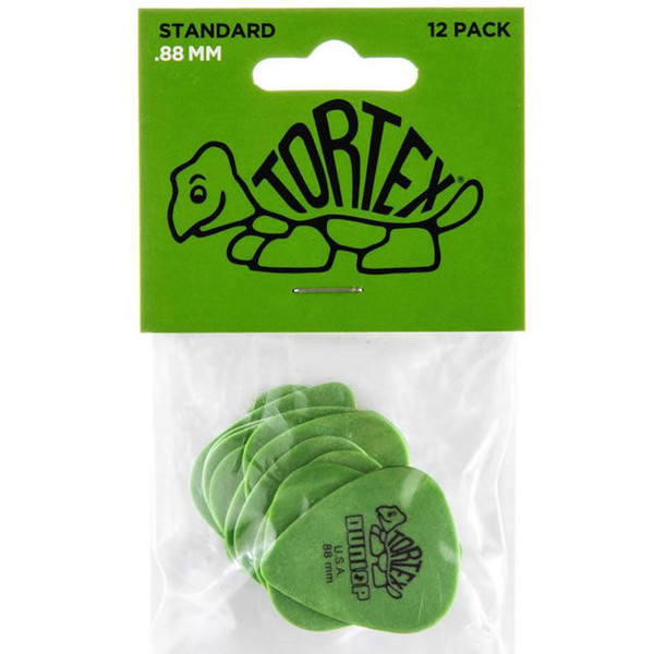 Tortex Standard Pick Pack .88 - 12 x Green Dunlop