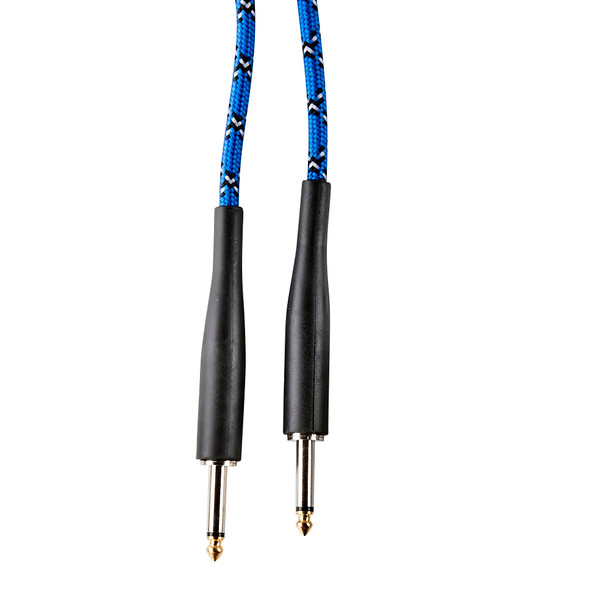 GUITAR LEAD 10' WOVEN BLUE PYTHON