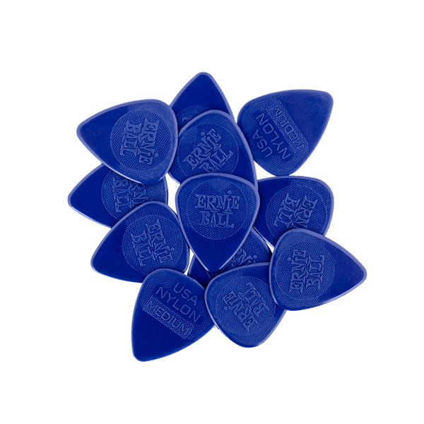 Ernie Ball Nylon Picks Medium .72mm Dark Blue - 12 Pack